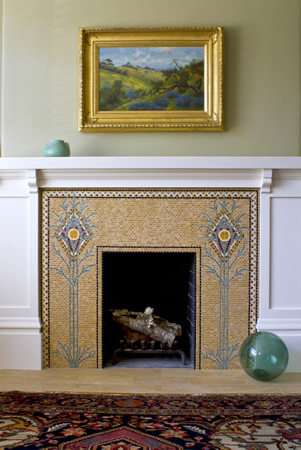 Archetile Commissioned Arts And Crafts Fireplace